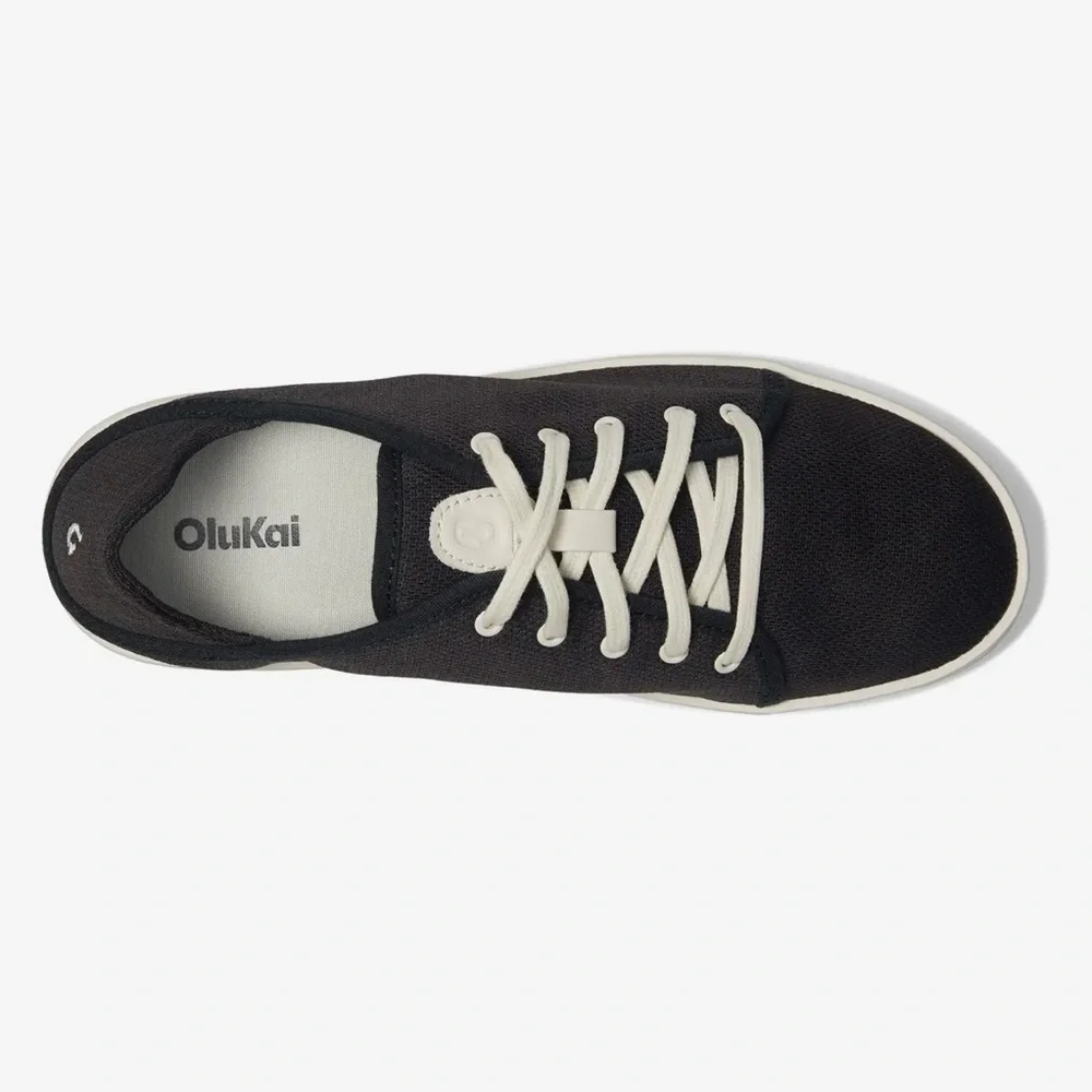 OluKai Pehuea Li Sneakers, Black & White Sand, NWT, Women’s Multiple Sizes - Picture 2 of 16